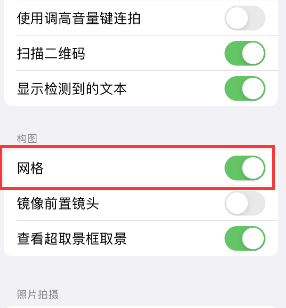 罗甸苹果手机维修网点分享iPhone如何开启九宫格构图功能